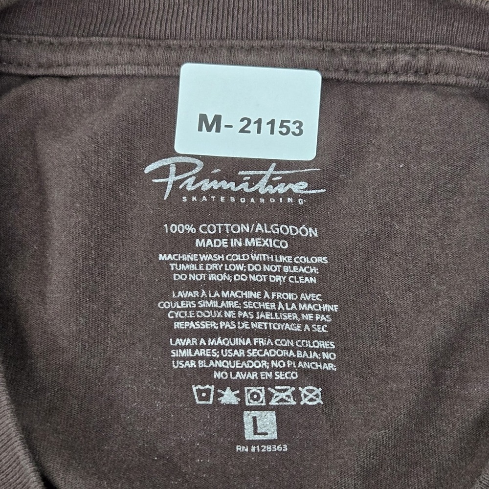 Primitive Skateboarding Men Shirt L Brown Ginza Cat Tiger Mountain Tee - Picture 2 of 8